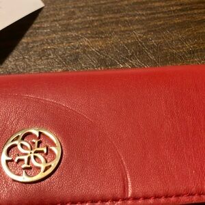 Red Clutch with Gold Accent